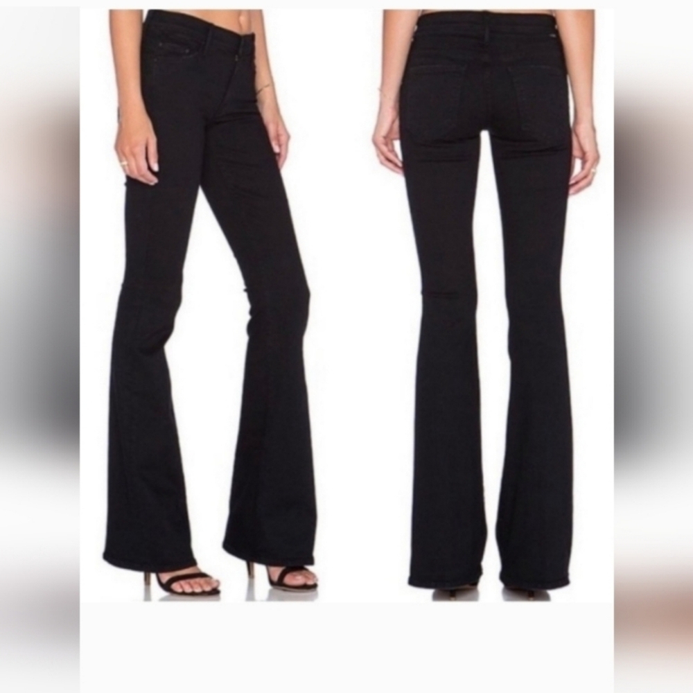 Mother The Cruiser Not Guilty Black Flare Jeans